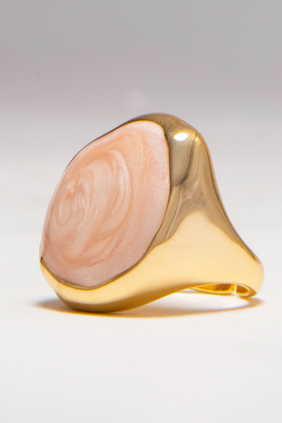 Buy Pink Caramel Stone Studded Ring by Beauty Spot Jewellery for Women online at ScrollnShops